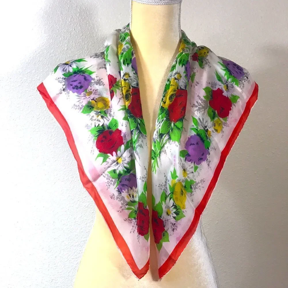 VTG  FLORAL SCARF